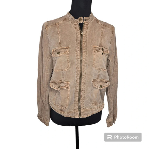 Lucky Brand Tan Y2K Utility Jacket - Picture 1 of 5